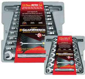 GearWrench KDT-9412P 12 Piece Standard Metric Combination Ratcheting Wrench Set + FREE 8 Piece SAE Wrench Set
