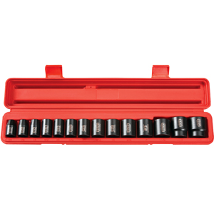 TEKTON MIT-4816 1/2 in. Drive Shallow Impact Socket Set (3/8 in.-1-1/4 in.) 6-pt. Cr-V from Hanover Tool