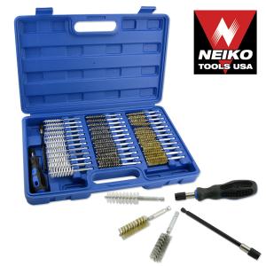 Ridgerock Neiko -00325A 38-pc. Wire Brush Set with Extra Long Reach (8-19mm, 5/16 - 3/4 in.) from Hanover Tool