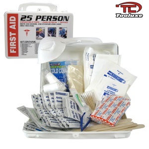 Ridgerock Tooluxe-51107L 25 Person First Aid Kit-Plastic Box from Hanover Tool