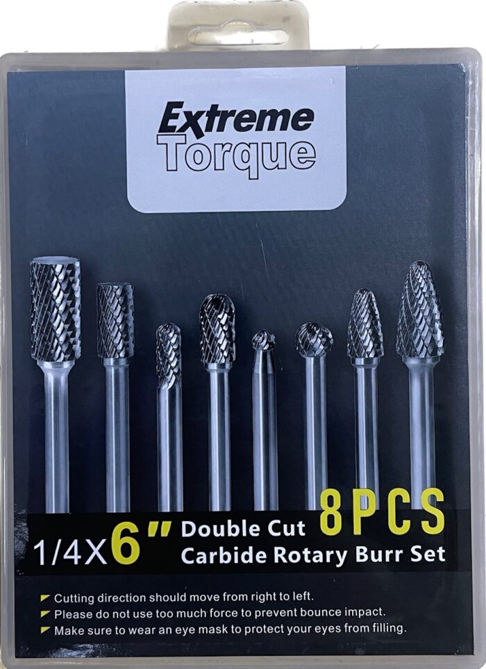 Extreme Torque Long Shank Carbide Burr Bit Set - Image 2