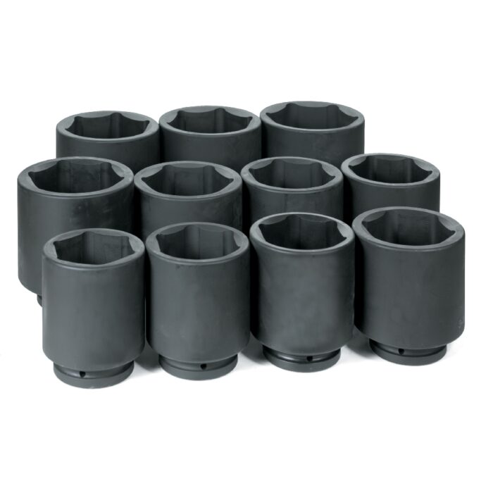 1" Drive Deep Length Metric Impact Set - 76mm to 115mm