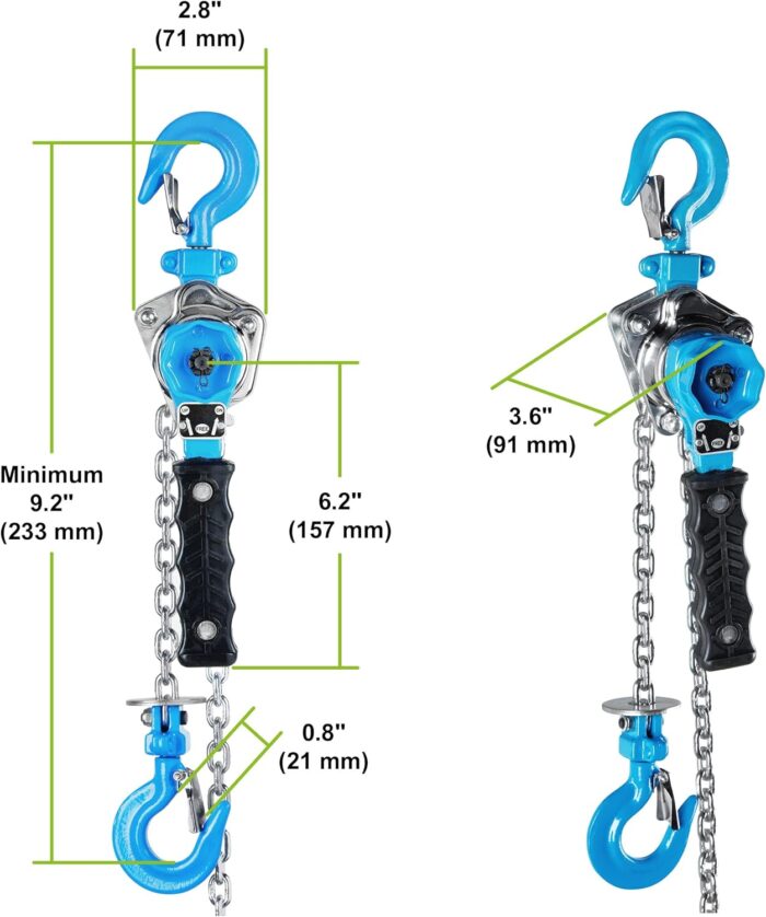 Tractel Bravo™ 1/4 Ton Lever Hoist 5 Ft. Chain - Image 2